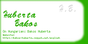 huberta bakos business card